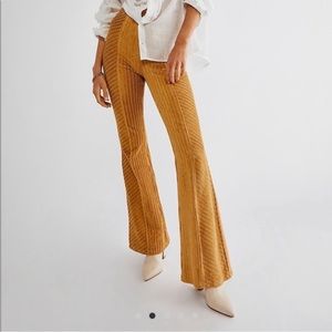Free People Mustard Boot Cut Pants